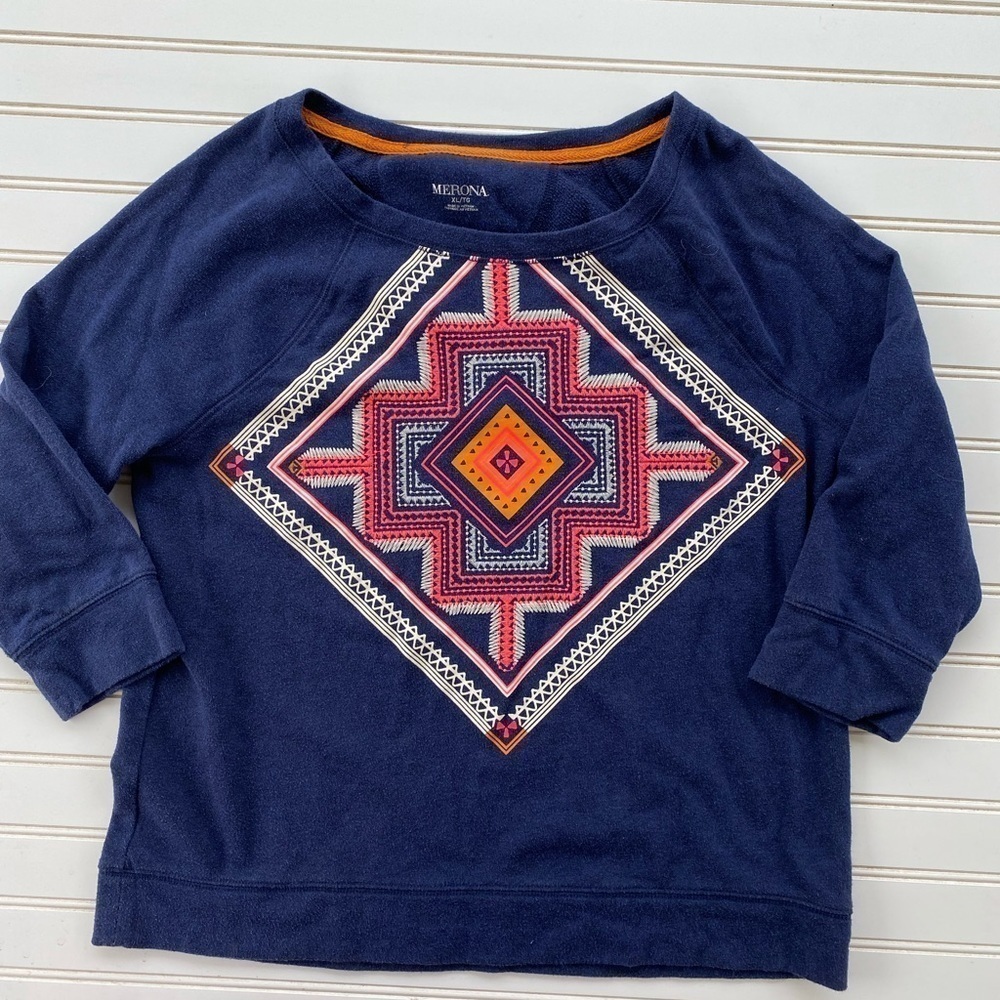 Embroidered crewneck sweater Size XL - Picture 7 of 9